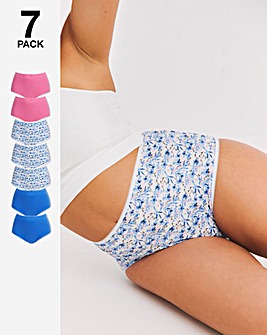 Pretty Secrets 7 Pack Cotton Full Brief Knickers