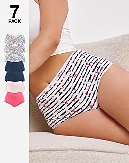 Pretty Secrets 7 Pack Cotton Full Brief Knickers