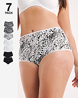 Pretty Secrets 7 Pack Cotton Full Brief Knickers