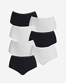 Pretty Secrets 7 Pack Cotton Days Of The Week Full Brief Knickers - Multi