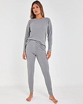 Pretty Secrets Thermal Brushed Fleece Legging - Grey