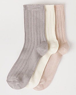 3 Pair Pack Soft Light Thermal Socks