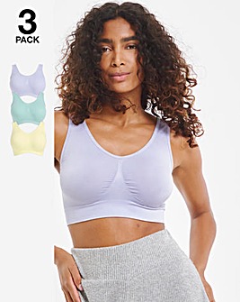 Pretty Secrets 3 Pack Plain Comfort Tops - Pastel Multi