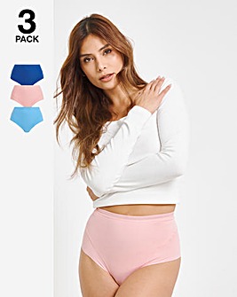 MAGISCULPT Light Control 3 Pack Tummy Shaper Knickers Blue Pink