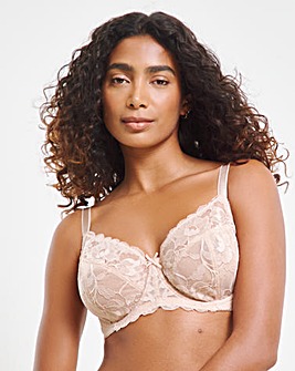 Pretty Secrets Ivy Lace Full Cup Wired Basic Bra B-G Almond