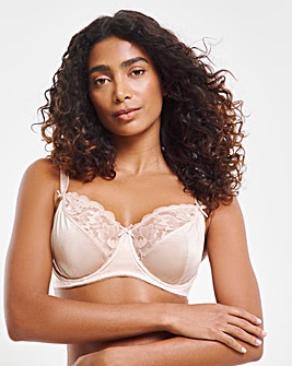 Pretty Secrets Ivy Lace Balcony Wired Basic Bra B-F Almond