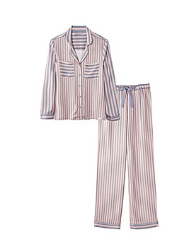Pretty You London Boyfriend Fit Stripe Pyjama Set for Women