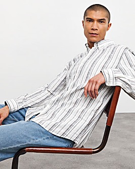 BOSS Natural Stripe Long Sleeve Shirt