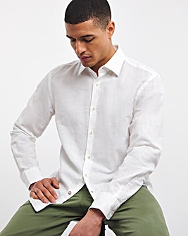 BOSS Linen Mix White Shirt