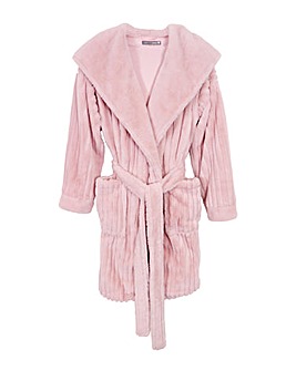 Pretty You London Hooded Mid Length Cloud Robe for Women