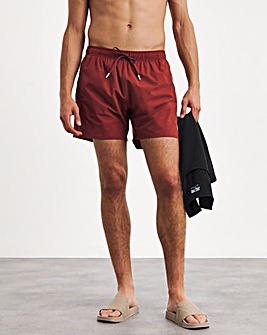 BOSS Dark Red Iconic Swim Short