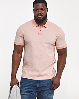 BOSS Textured Pink Polo Shirt