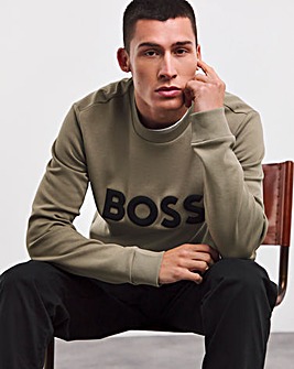 BOSS Large Logo Crew Neck Sweatshirt