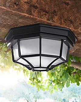 Black Outdoor Hardwired Ceiling Light
