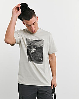 BOSS Graphic Print Beige T-shirt
