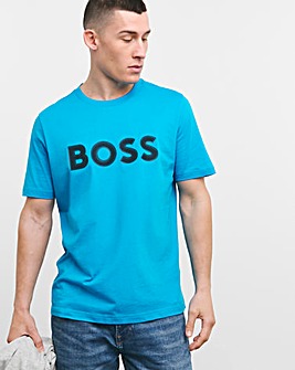 BOSS Raised Logo Aqua T-shirt