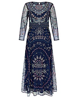 Monsoon Jeannine Embellished Midi Dress