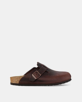 Birkenstock Classic Oiled Leather Boston Clogs - Habanna
