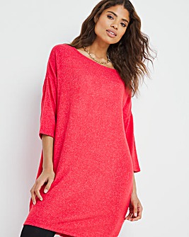 Burnt Red Soft Touch Side Pocket Tunic