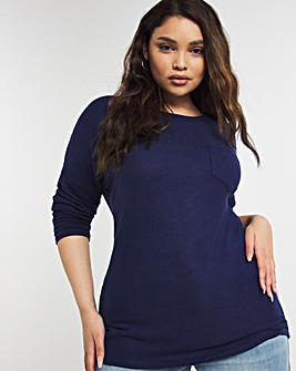 Navy Soft Touch Long Sleeved Top