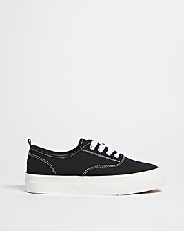 Gracie Stitch Detail Chunky Plimsole Wide Fit