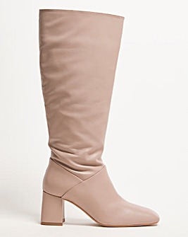 Naomi Leather Knee Boots Ex Wide Fit Standard Calf