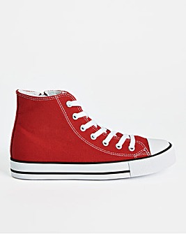Thorn Wide Fit Canvas Hi Top Trainer Wide Fit