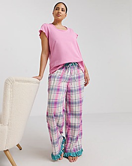 Joe Browns Cotton Woven Check Long Pyjama Set