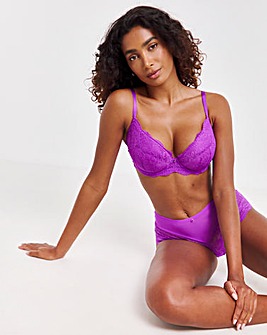 Ann Summers Sexy Lace Planet Plunge Bra Purple