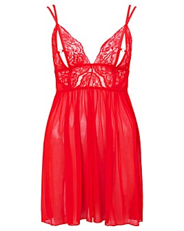 Ann Summers Diamond Heart Chemise Red