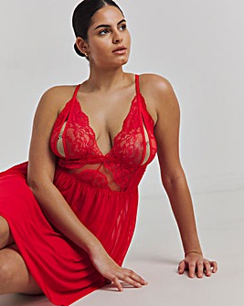 Ann Summers Diamond Heart Chemise Red