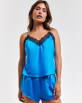 Ann Summers Cerise Satin Cami Set Blue