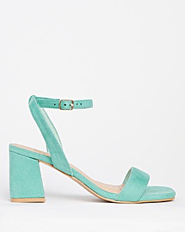 Moulins Block Heeled Barely There Sandals ExWide