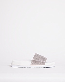 Baha Diamante Sliders Wide Fit