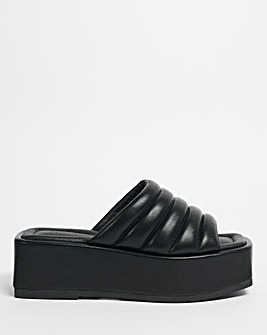 Barley Quilted Flatform Sandals ExWide Fit