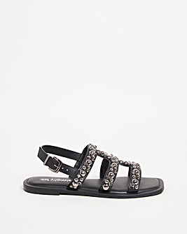 Pearl Encrusted Sandals Wide Fit