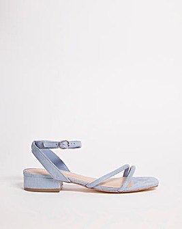Diana Tubular Simple Flat Sandals Wide Fit