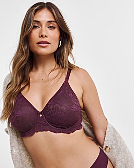 Triumph Amourette Charm Minimiser Wired Bra Burgundy