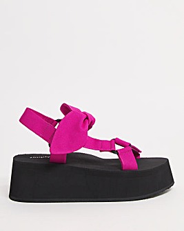 Hetty Bow Tie Chunky Active Sandals Wide Fit