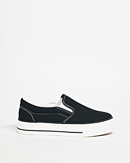 Slip On Chunky Sole Trainers ExWide Fit
