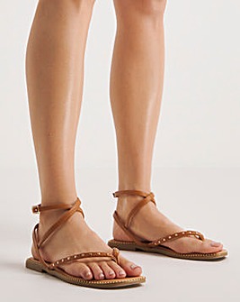 Stassie Studded Gladiator Sandal Extra Wide Fit Simply Comfort