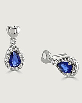 Buckley London Sapphire Heart Earrings