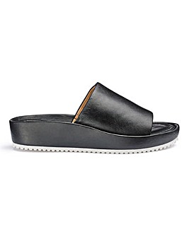 Soft Leather Slider Mule Sandals Extra Wide EEE Fit