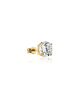 9Ct Gold Gents Round Stud Earring