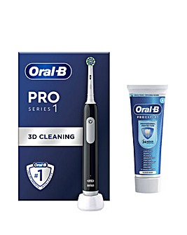 Oral-B Pro 1 Cross Action Black + Pro Ex Paste