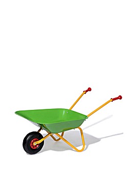 Child's Green Metal Wheelbarrow