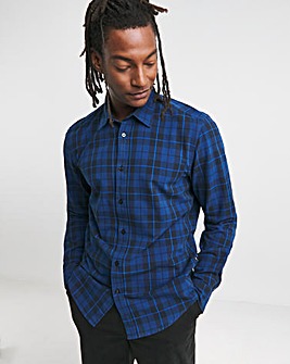 BOSS Long Sleeve Blue Check Shirt