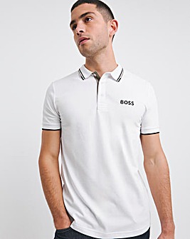 BOSS Short Sleeve White Paddy Pro Polo