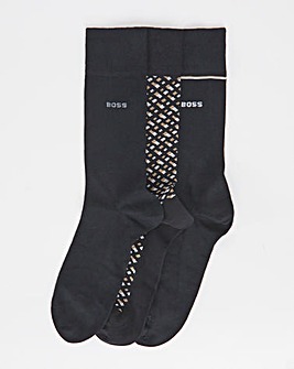 BOSS 4 Pack Monogram Sock Gift Set