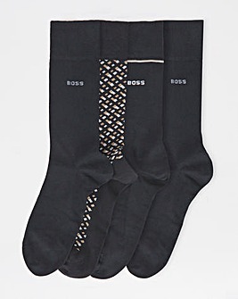 BOSS 4 Pack Monogram Sock Gift Set